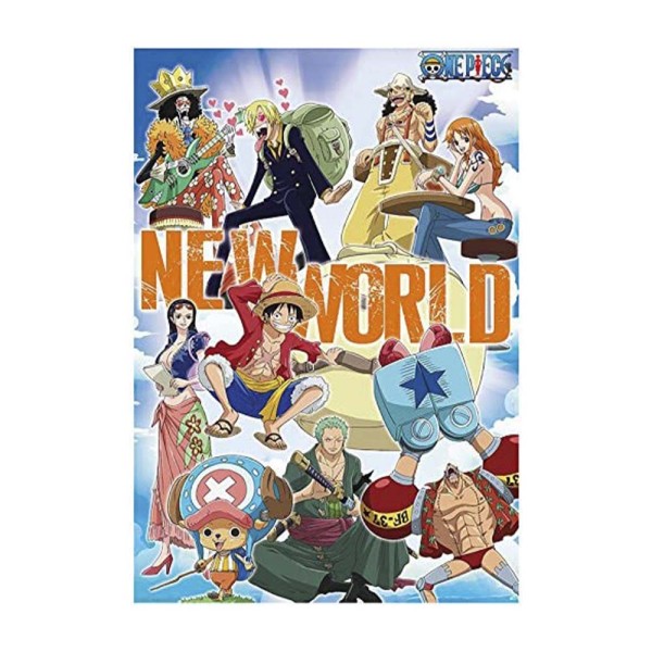 One Piece Poster mit Strohhutbande | New World Team | 98 x 68 cm